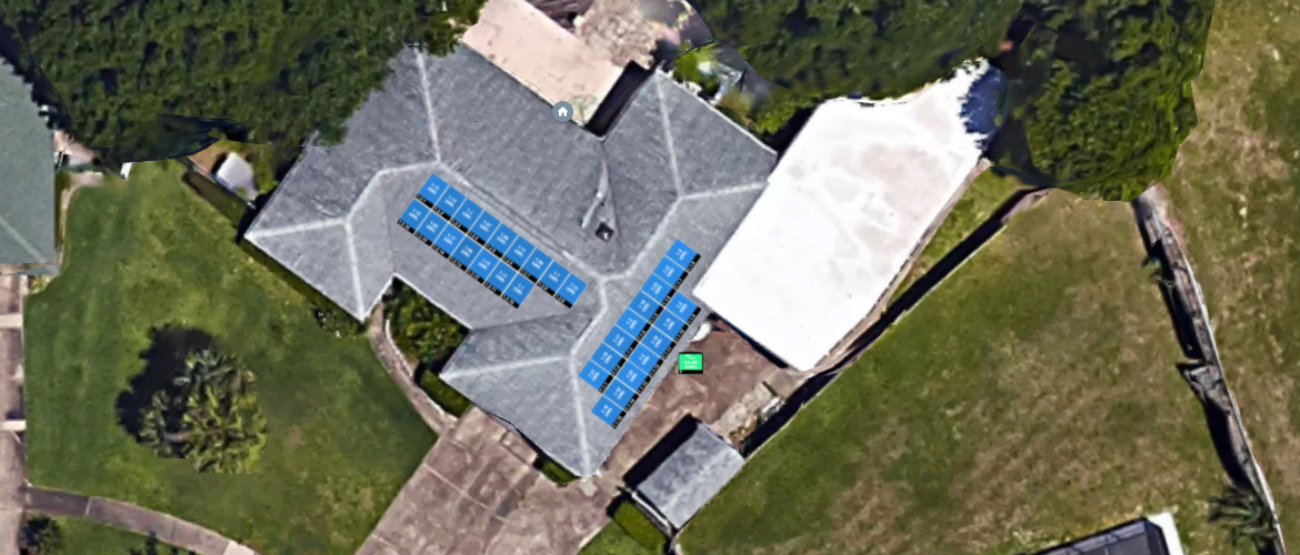 Bird's Eye View of my PV Solar Layout